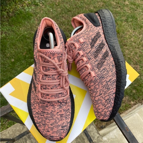 Adidas Pureboost Salmon Pink Black Shoes Athletic Boost Men\'s main image 5